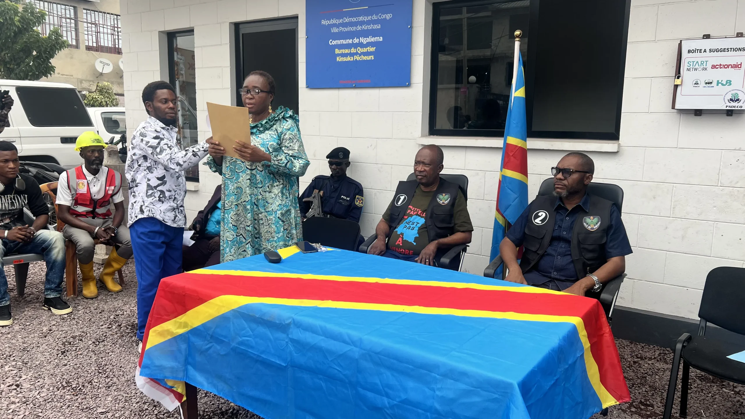 Inauguration du bureau de quartier Kinsuka par Carrigrès, juillet 2025
